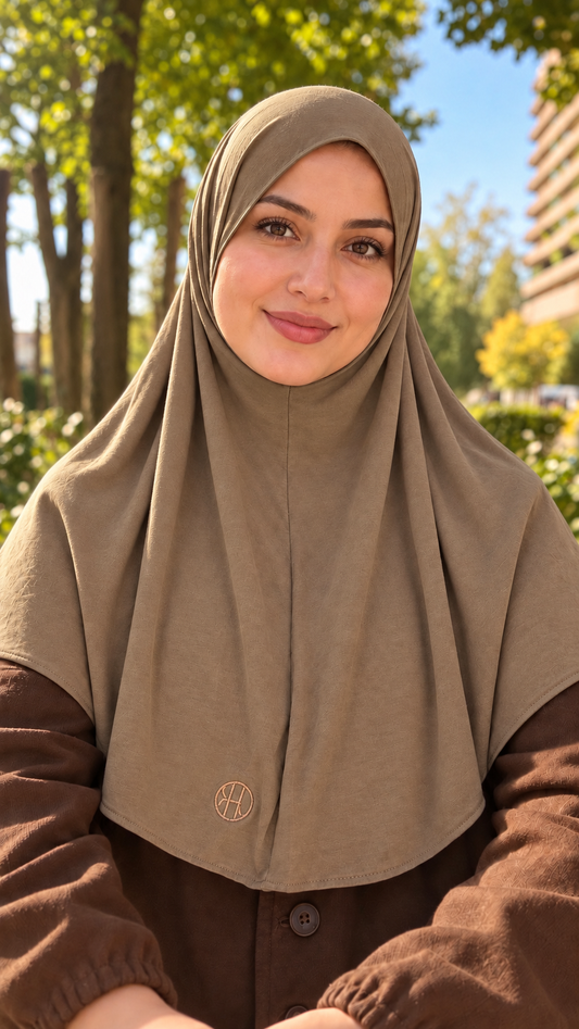 Breathable Instant Hijab – Taupe