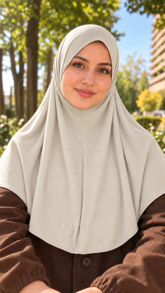 Breathable Instant Hijab – Ivory-Crème