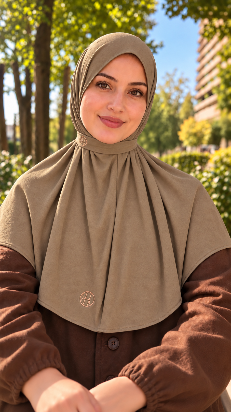 Breathable Instant Hijab – Taupe