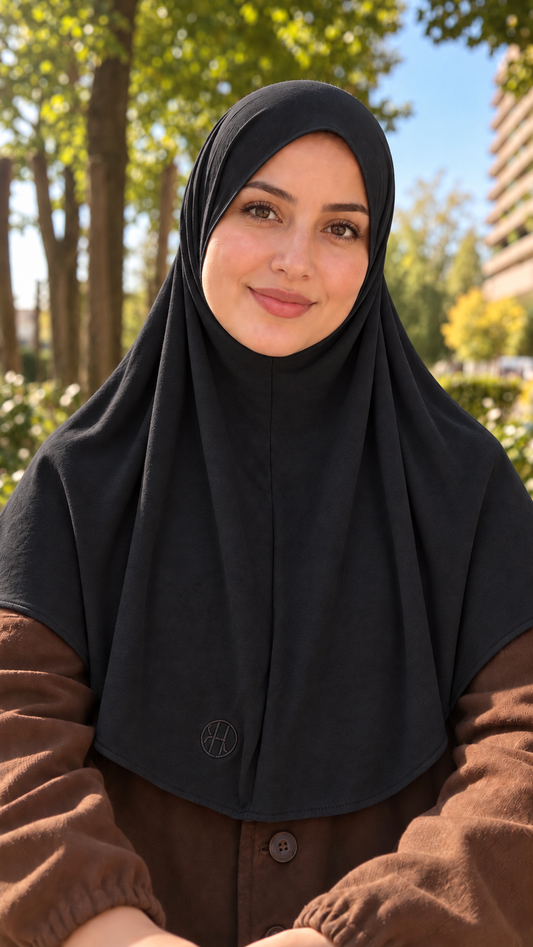 Breathable Instant Hijab – Black