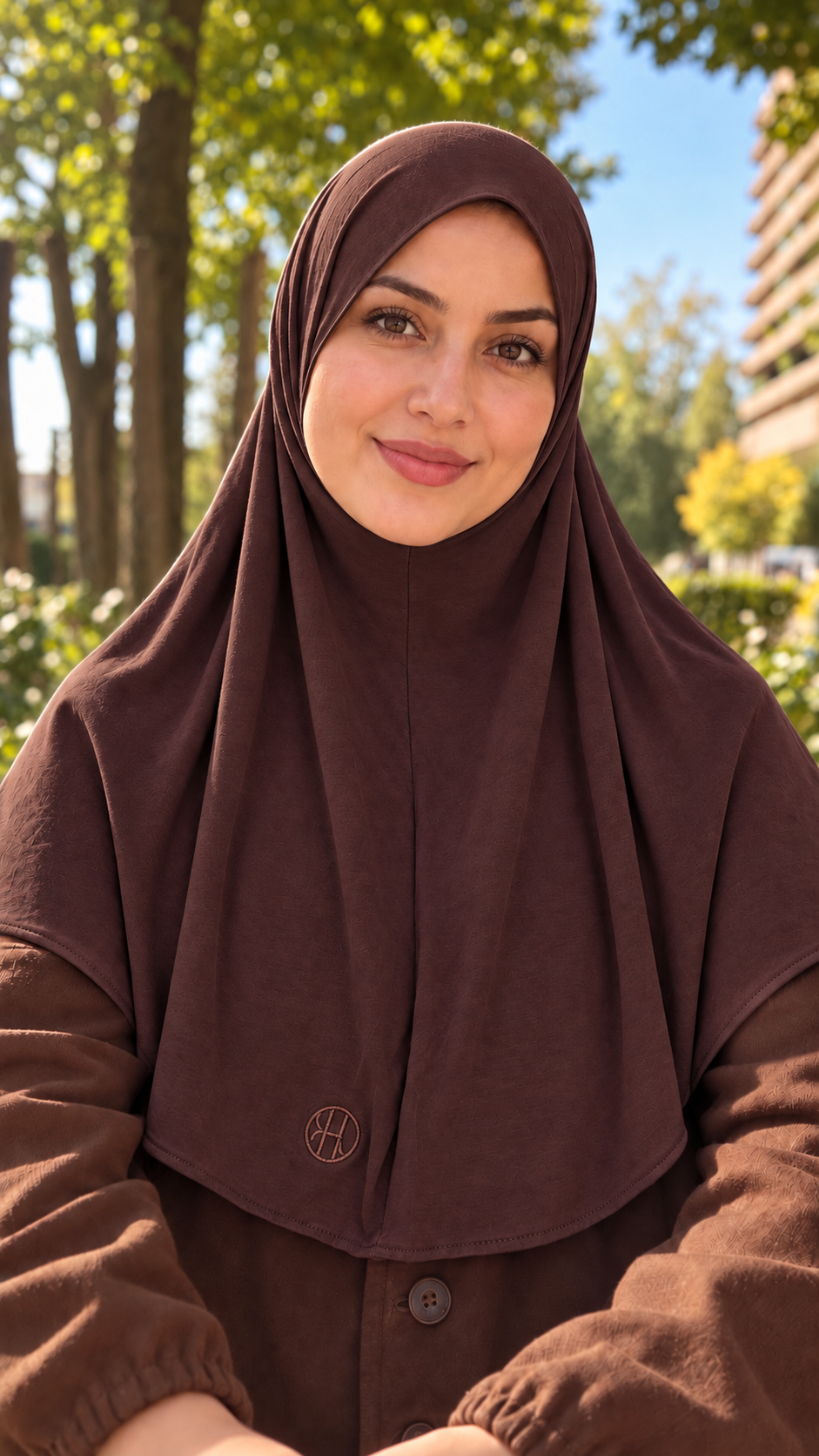 Breathable Instant Hijab – Chocolate Brown