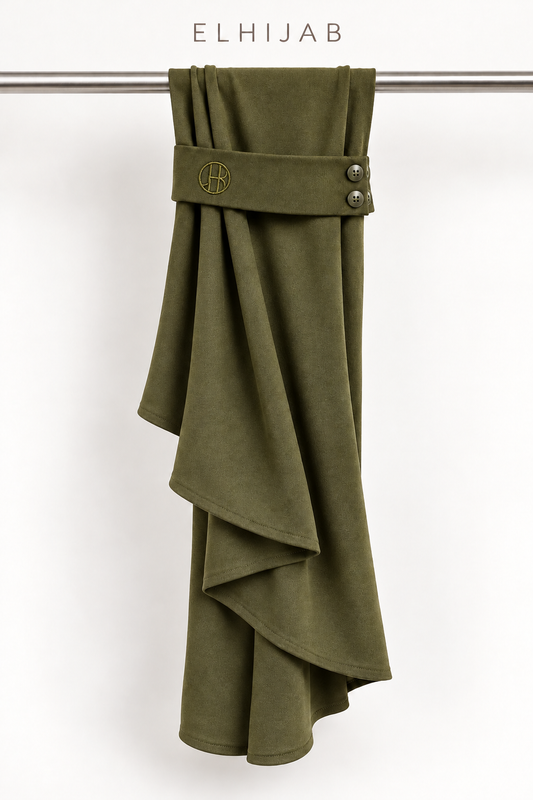 Breathable Instant Hijab – Olive Green
