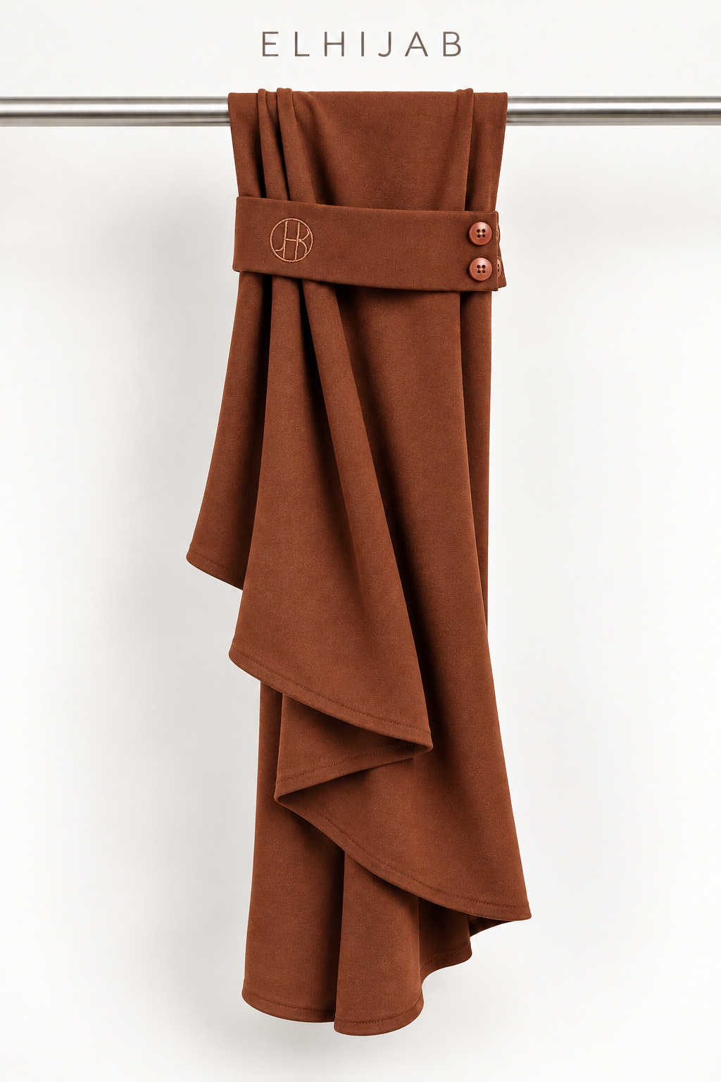 Breathable Instant Hijab – Warm Rust