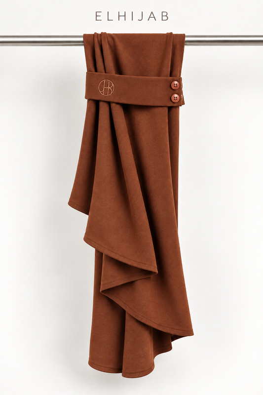Breathable Instant Hijab – Warm Rust
