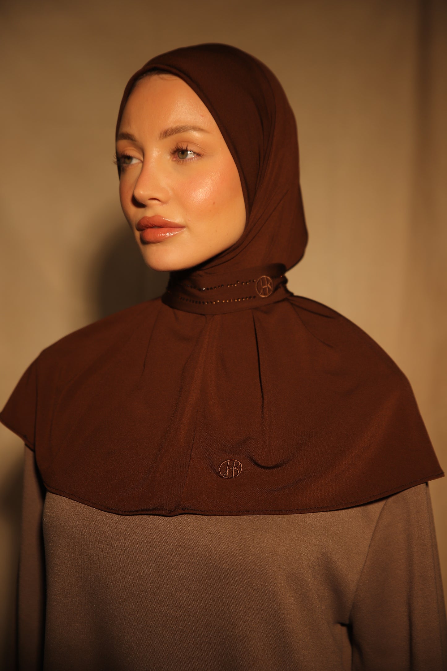 Premium Jersey Versa Luxe Instant Hijab – Brown
