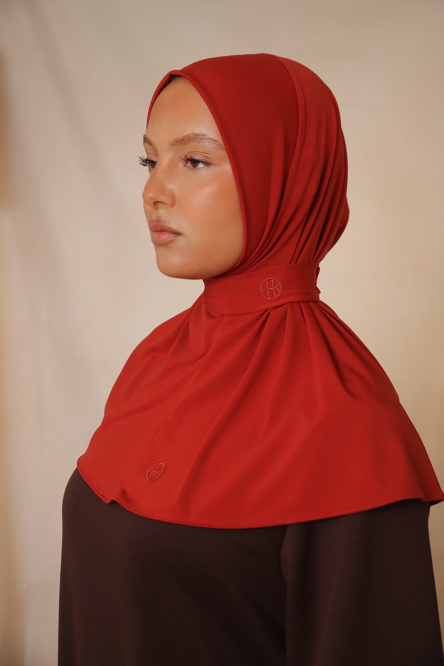 Premium Jersey Versa Luxe Instant Hijab – Dark Burned Orange