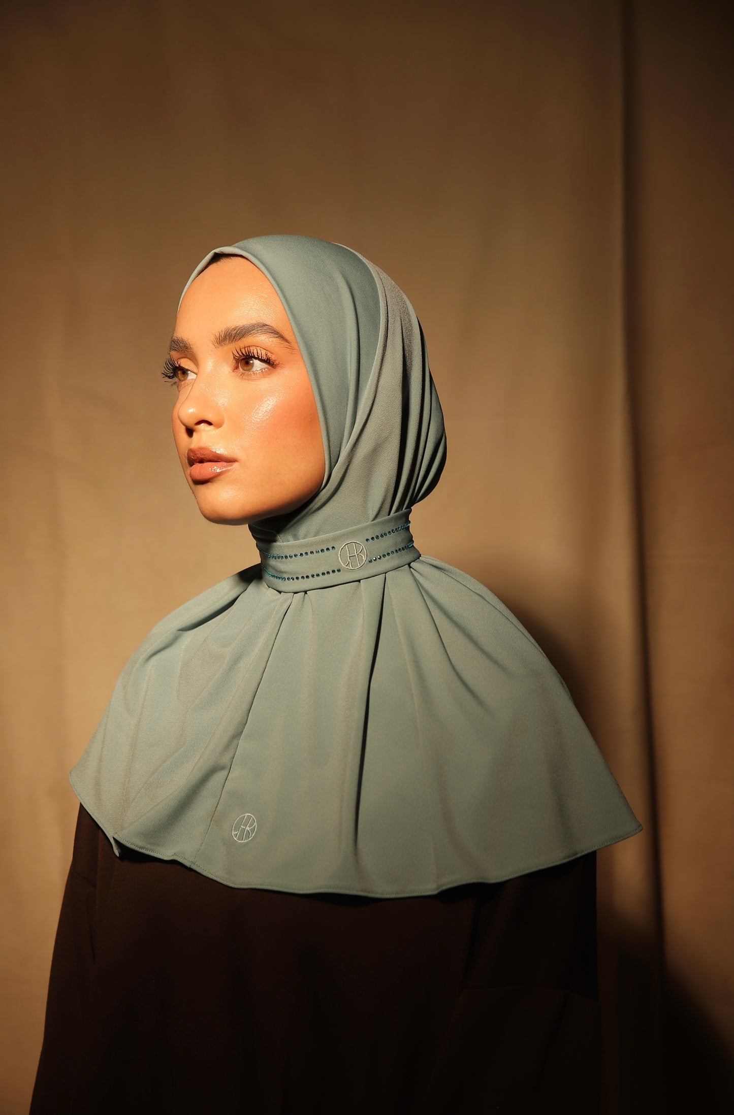 Premium Jersey Versa Luxe Instant Hijab – Soft Teal